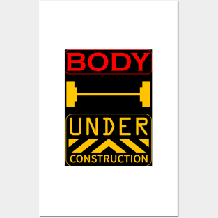 body under construction Posters and Art